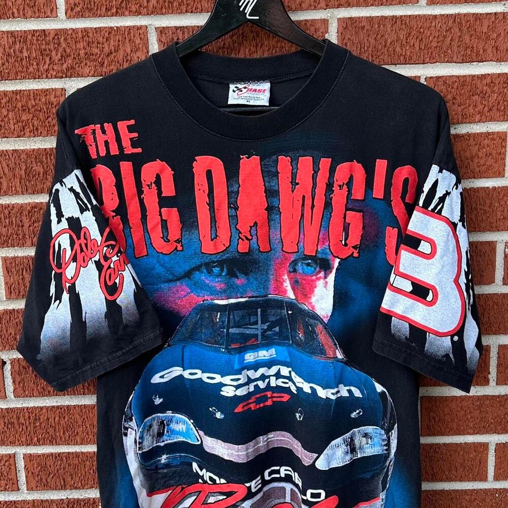 The big dawgs back vintage 1997 sports image dale earnhardt nascar aop shirt - Picture 2 of 8